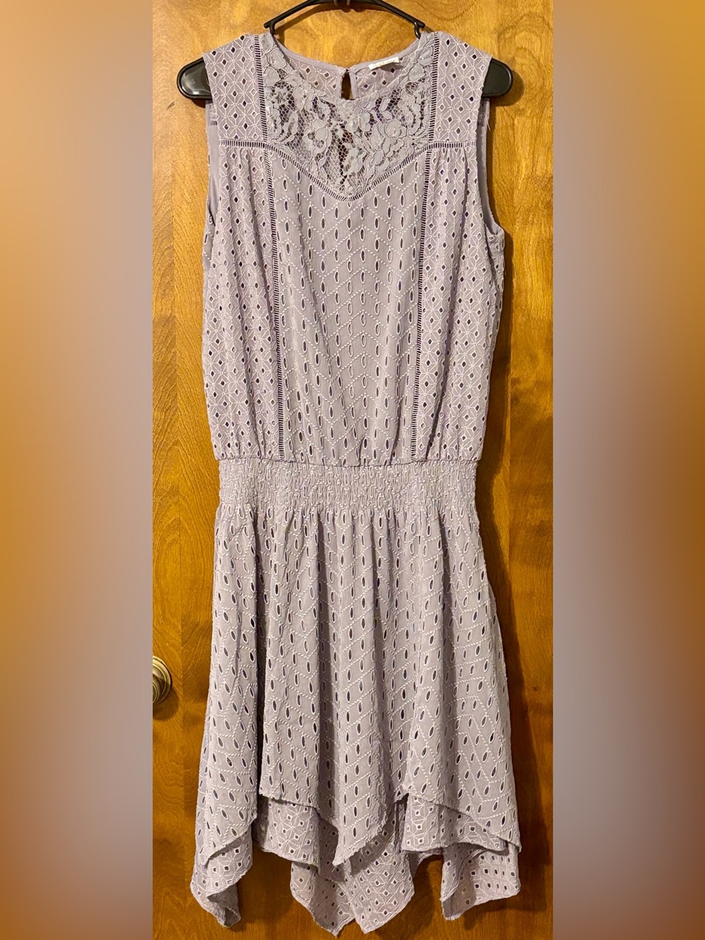 Sundance Lavender Eyelet Dress size Small